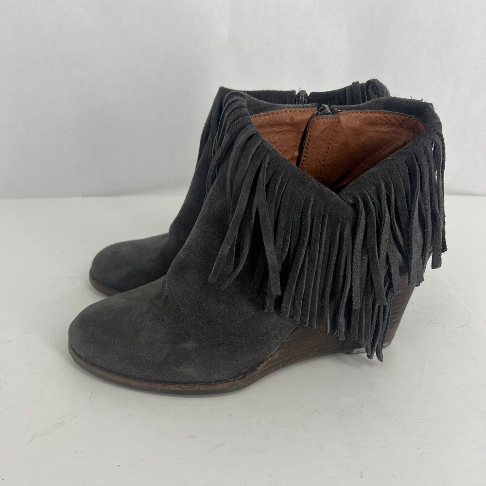 Lucky Brand “Yachin” Fringe Booties (8)